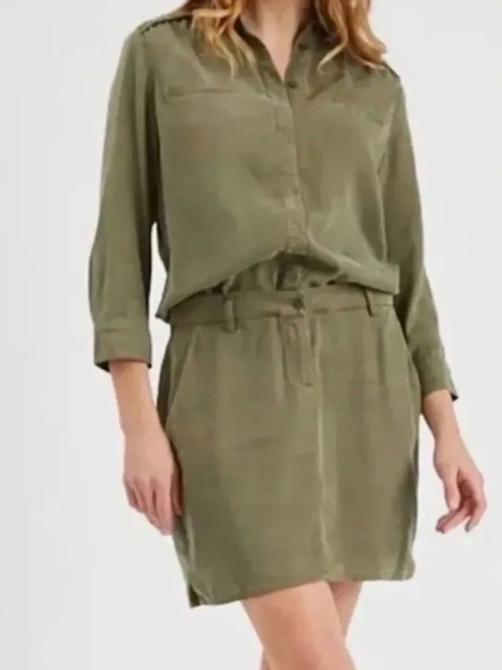 Etienne Marcel Chambray Mini Shirt Dress